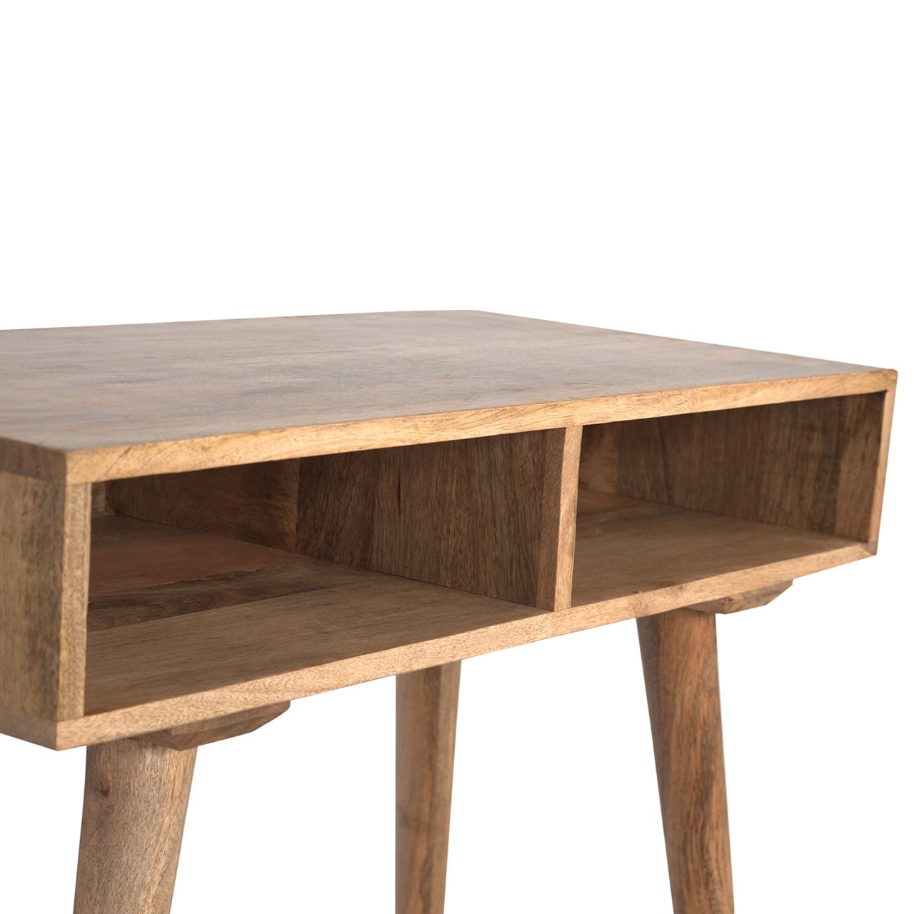 Oak-ish Open Shelf Writing Desk - Image 5