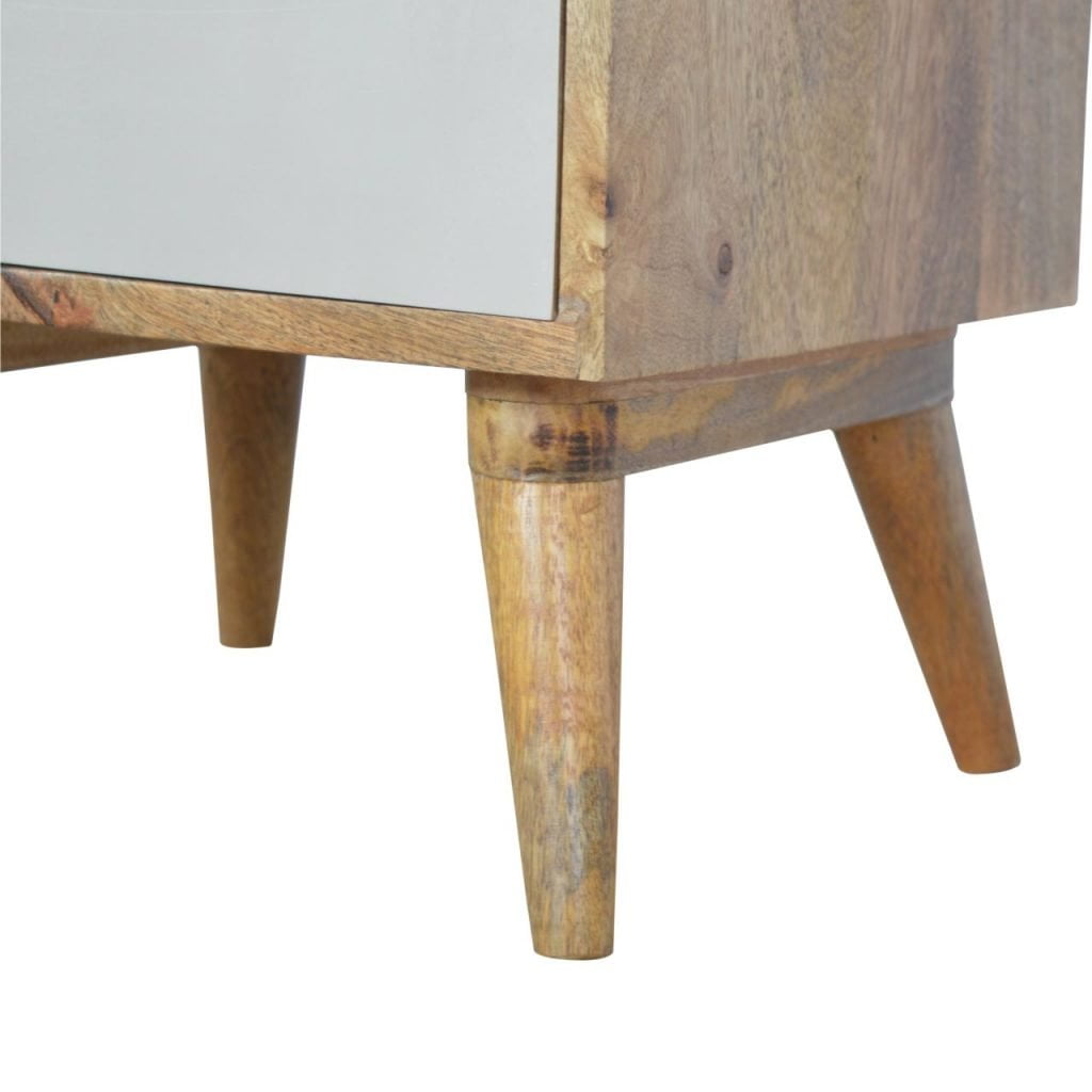 Pink Hand Painted Cut out Bedside - Image 9