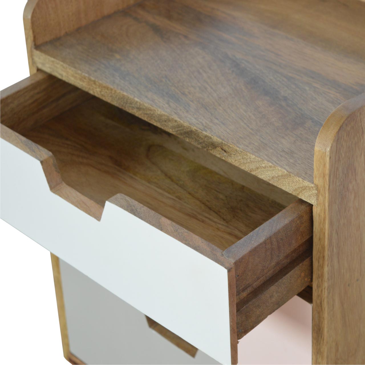 Pink Hand Painted Cut out Bedside - Image 5