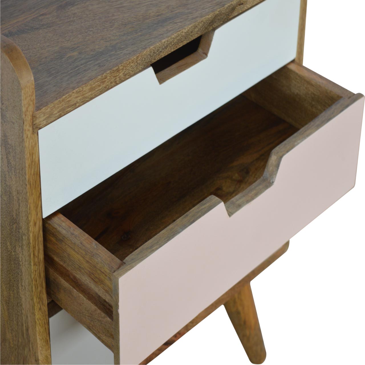 Pink Hand Painted Cut out Bedside - Image 6