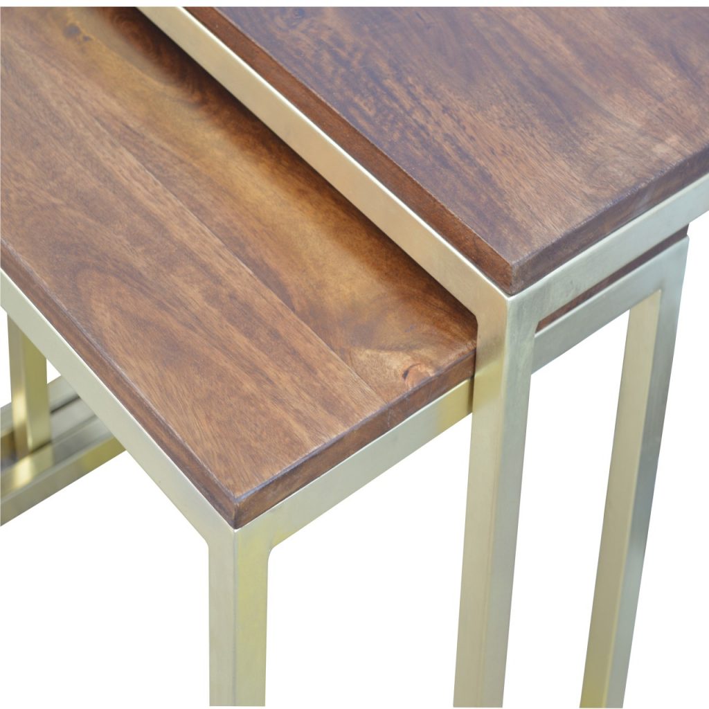Chunky Gold Table Set of 3 - Image 4