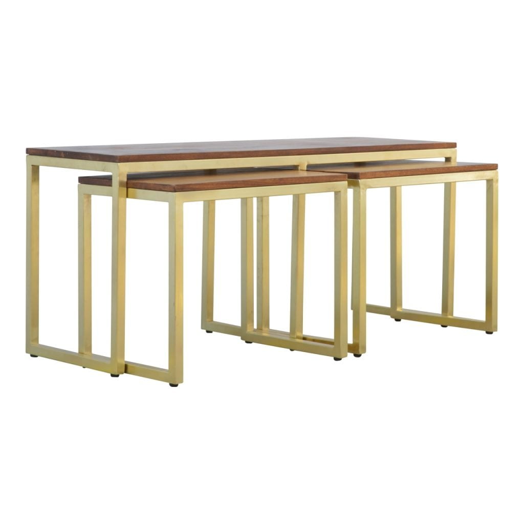 Chunky Gold Table Set of 3 - Image 8