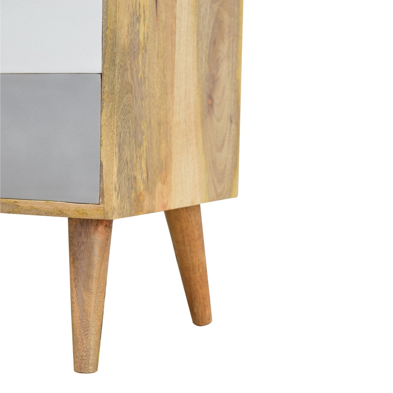 White and Grey Raised Bedside Table - Image 7
