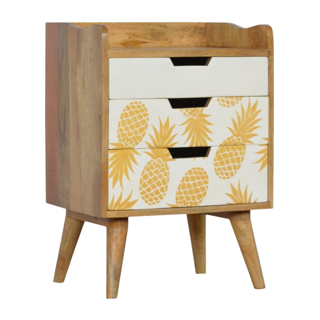 Pineapple Screen Printed Bedside - Image 4