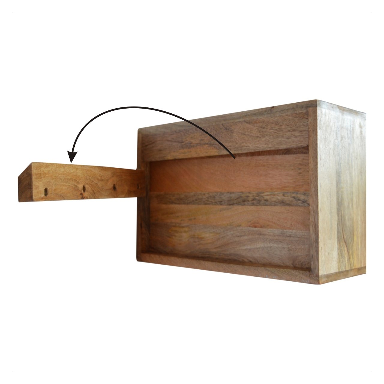 Oak-ish Wall Mounted Bedside - Image 9