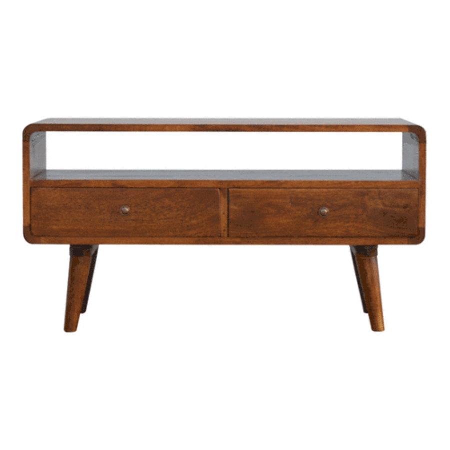 Curved Chestnut Media Unit - Image 10