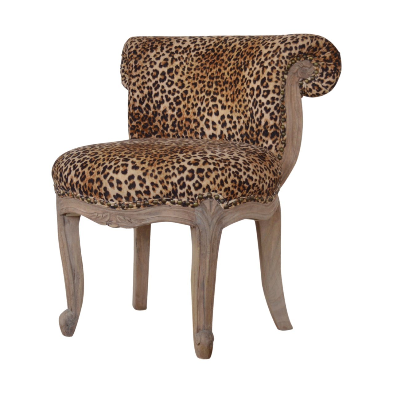 Leopard Print Studded Chair - Image 2