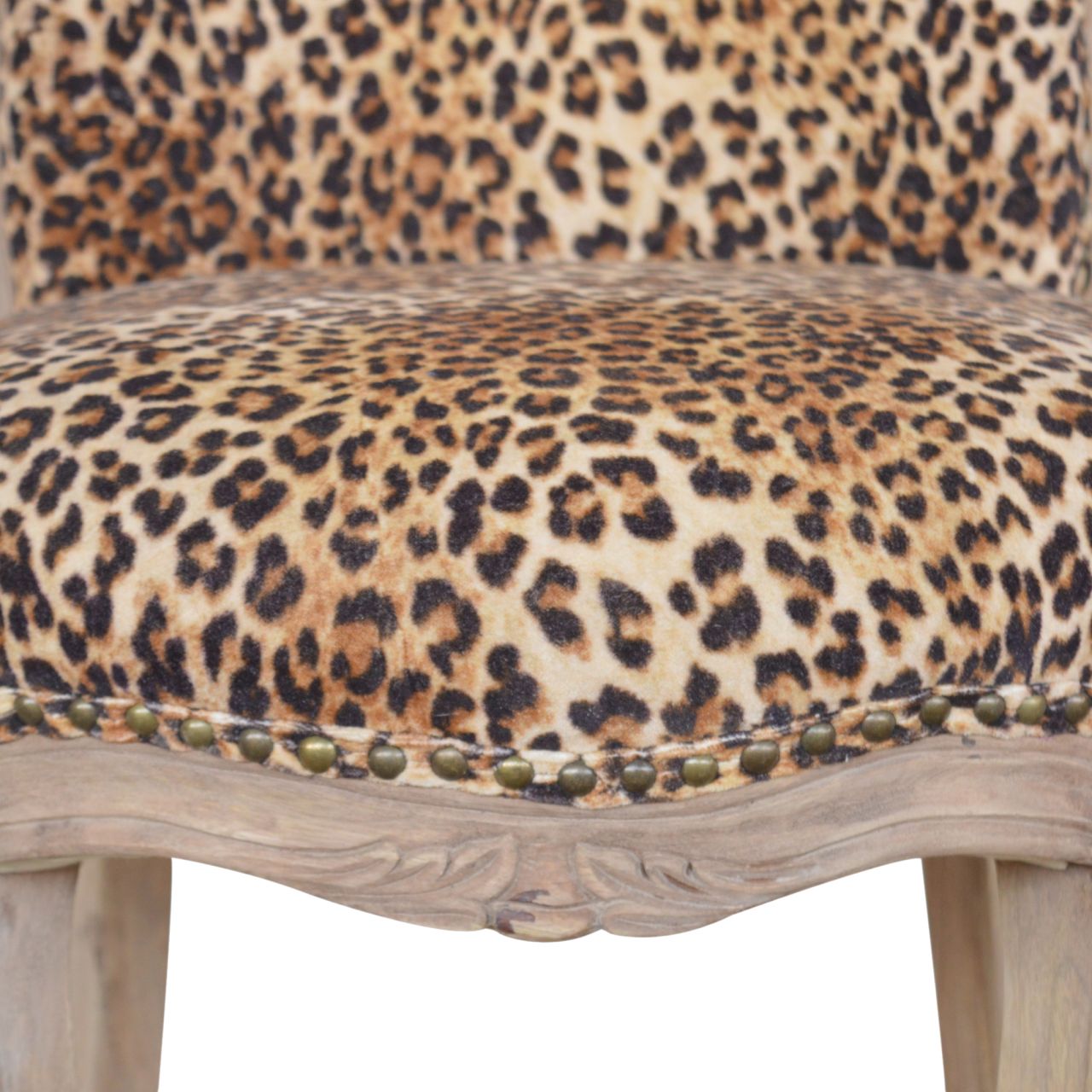 Leopard Print Studded Chair - Image 3