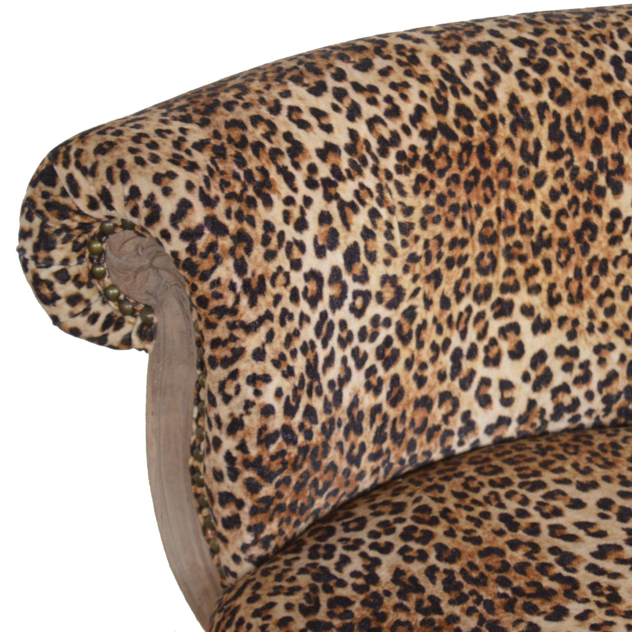 Leopard Print Studded Chair - Image 4