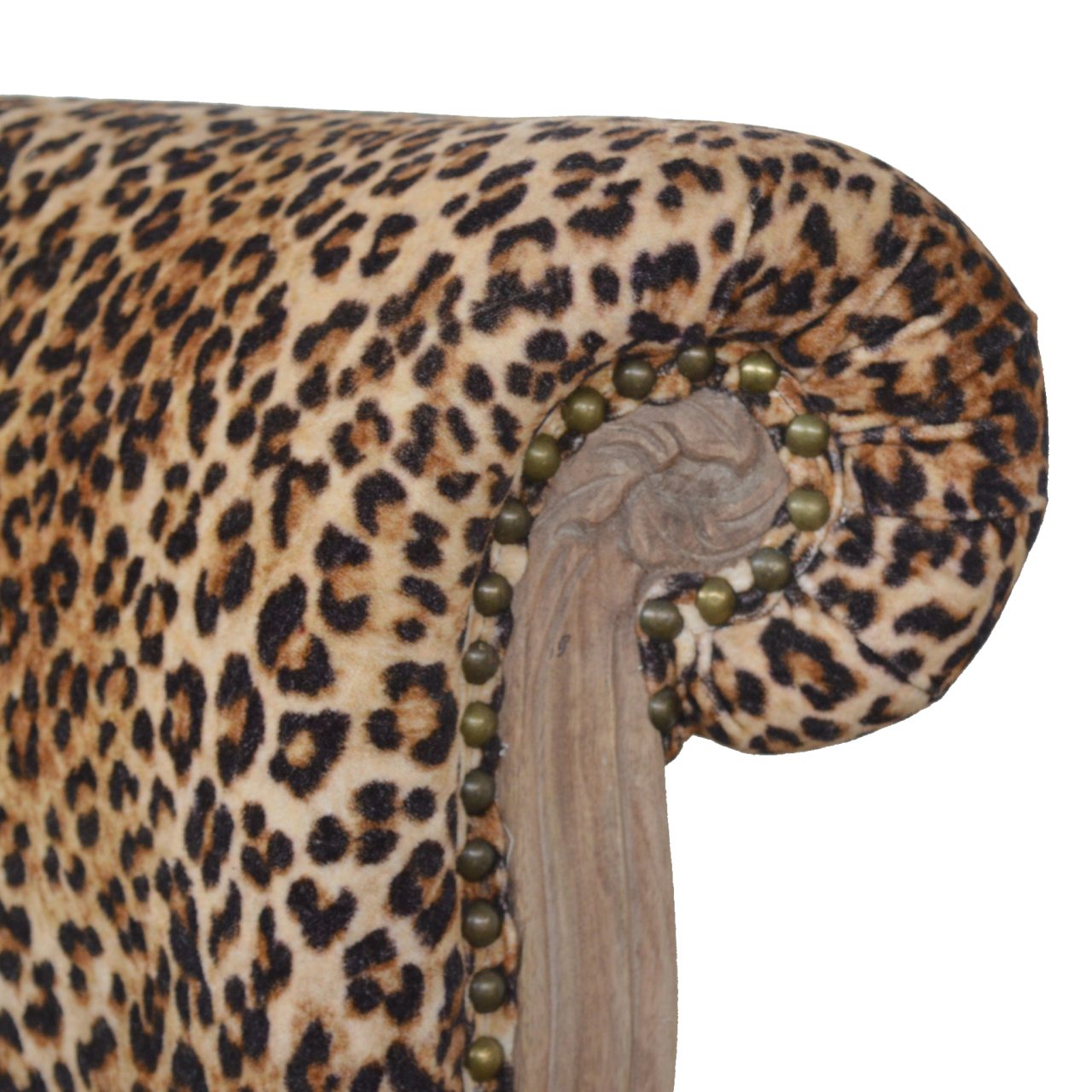 Leopard Print Studded Chair - Image 6