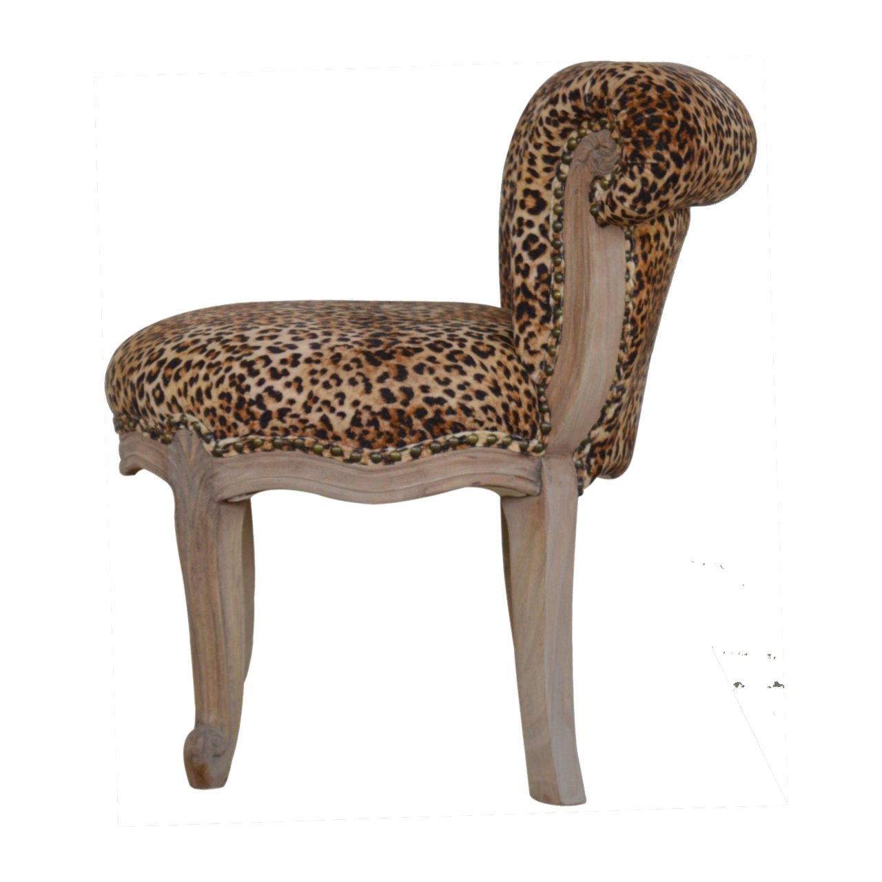Leopard Print Studded Chair - Image 8