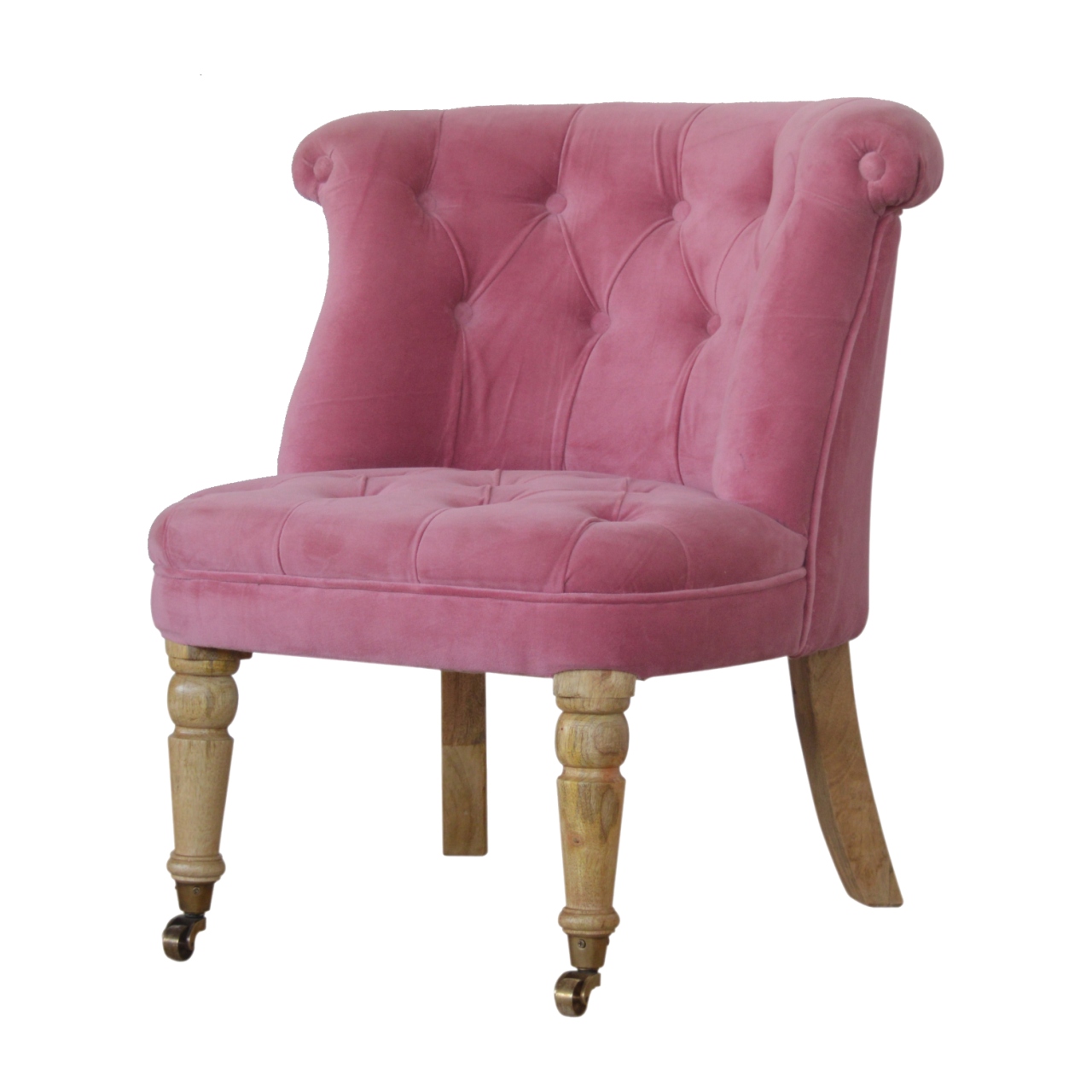 Pink Velvet Accent Chair - Image 3