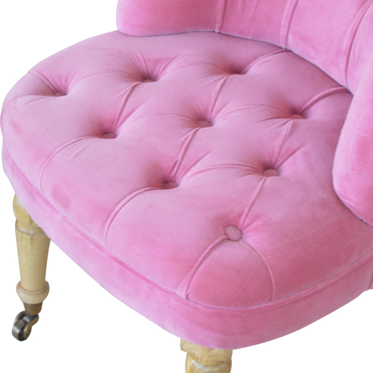 Pink Velvet Accent Chair - Image 8