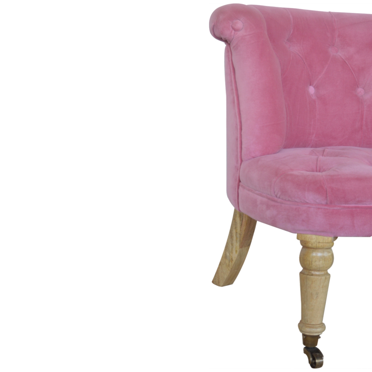 Pink Velvet Accent Chair - Image 6