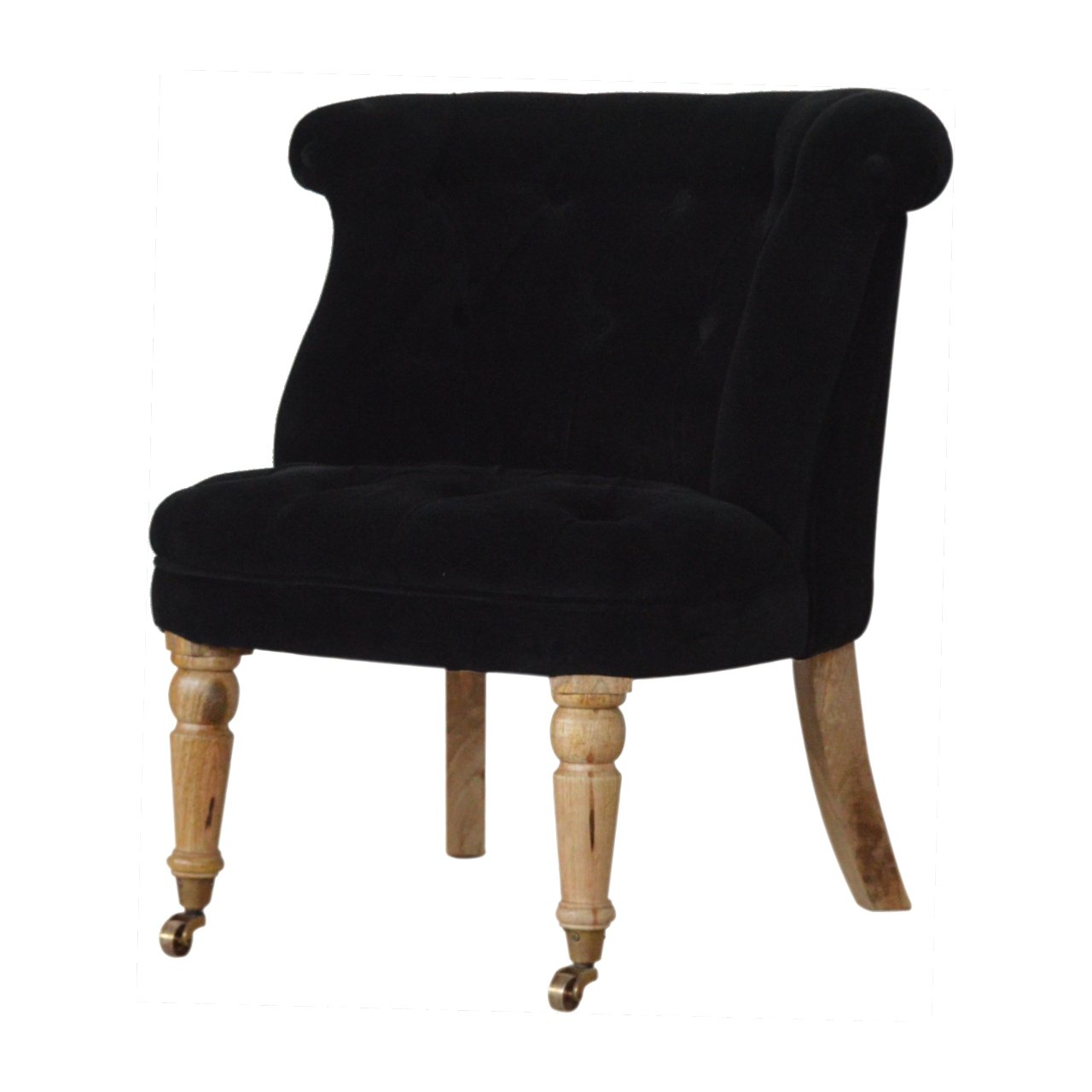 Black Velvet Accent Chair - Image 4