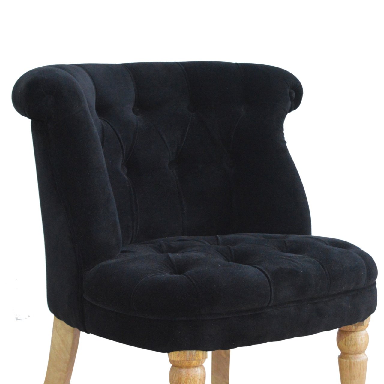 Black Velvet Accent Chair - Image 5