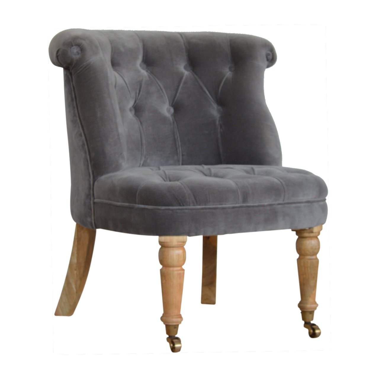 Grey Velvet Accent Chair - Image 4