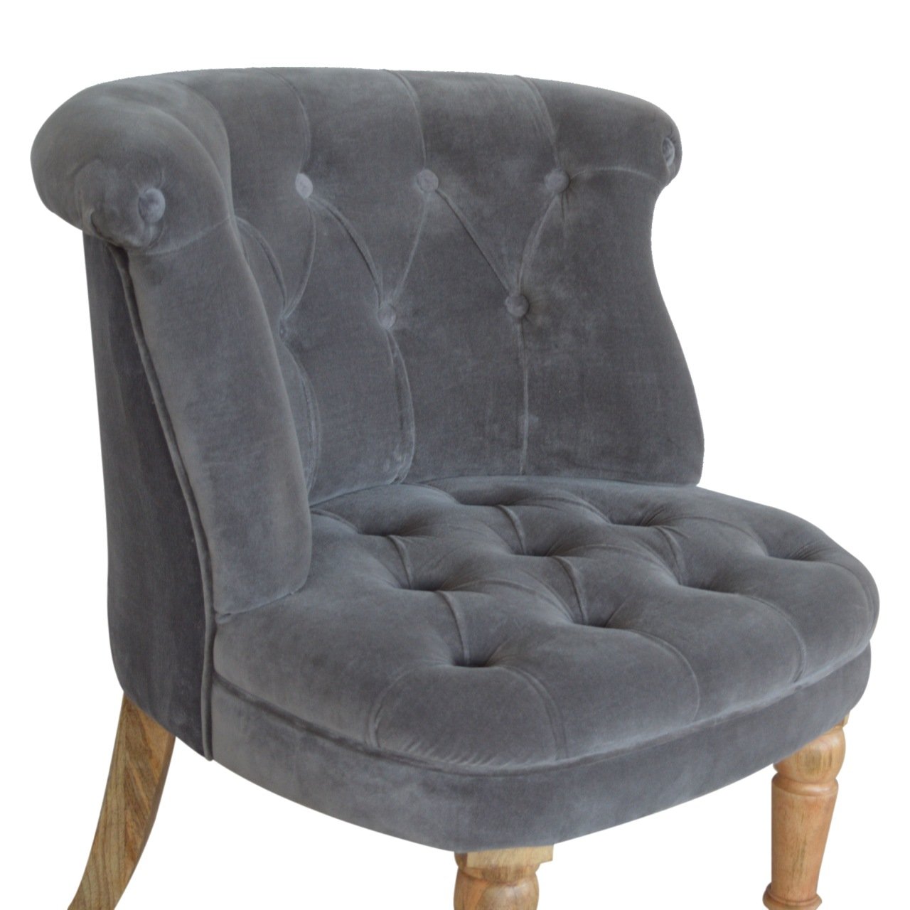 Grey Velvet Accent Chair - Image 5
