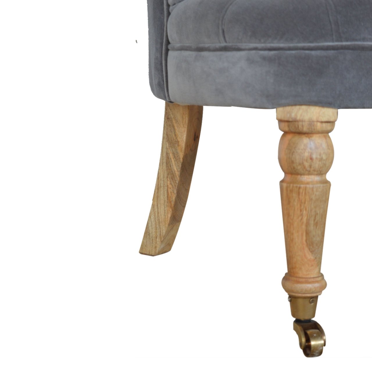 Grey Velvet Accent Chair - Image 7
