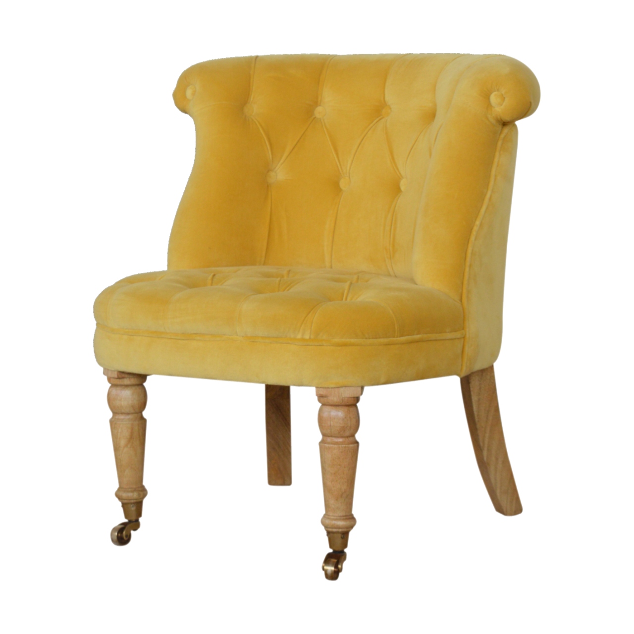 Mustard Velvet Accent Chair - Image 3