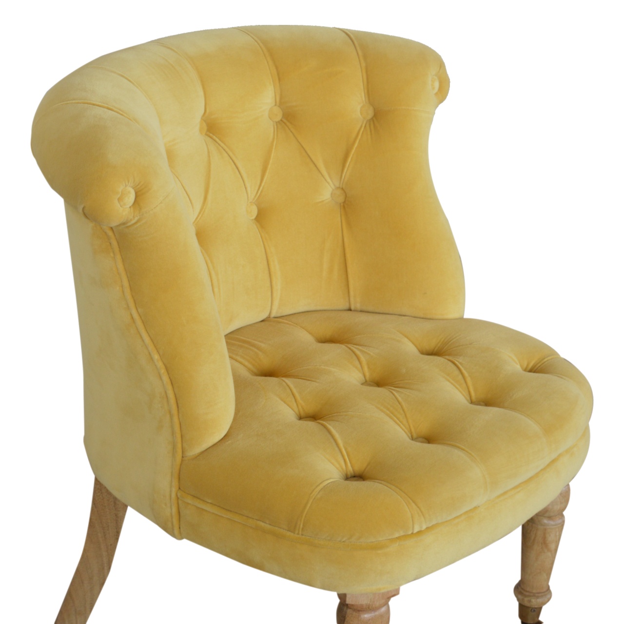 Mustard Velvet Accent Chair - Image 4