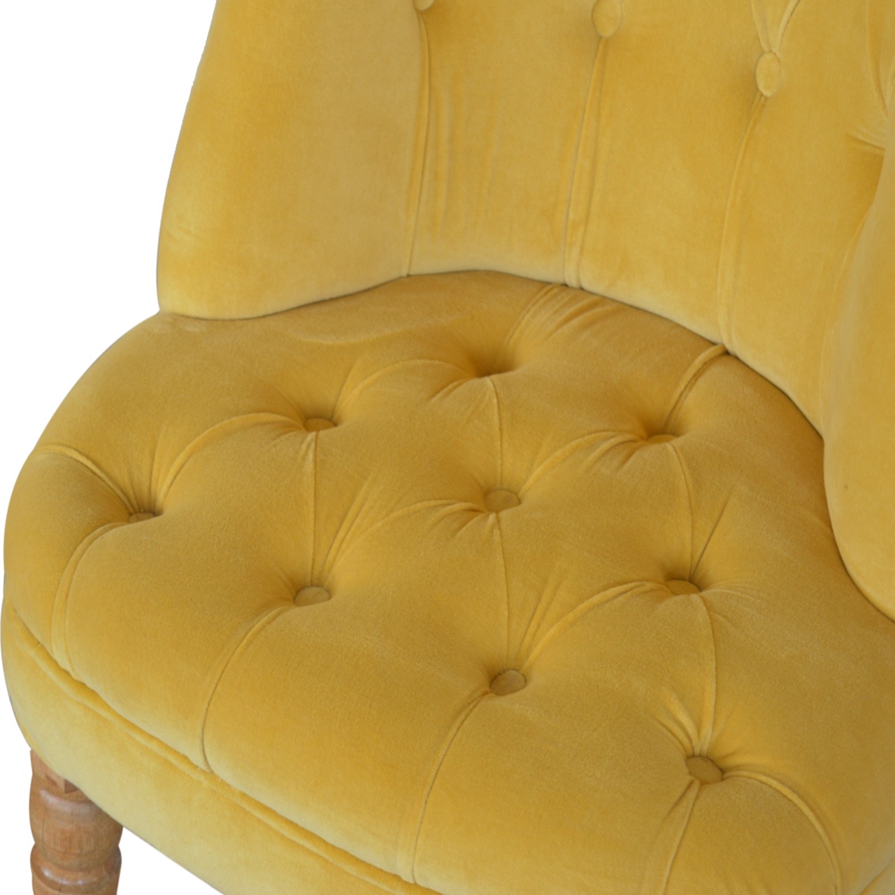 Mustard Velvet Accent Chair - Image 5