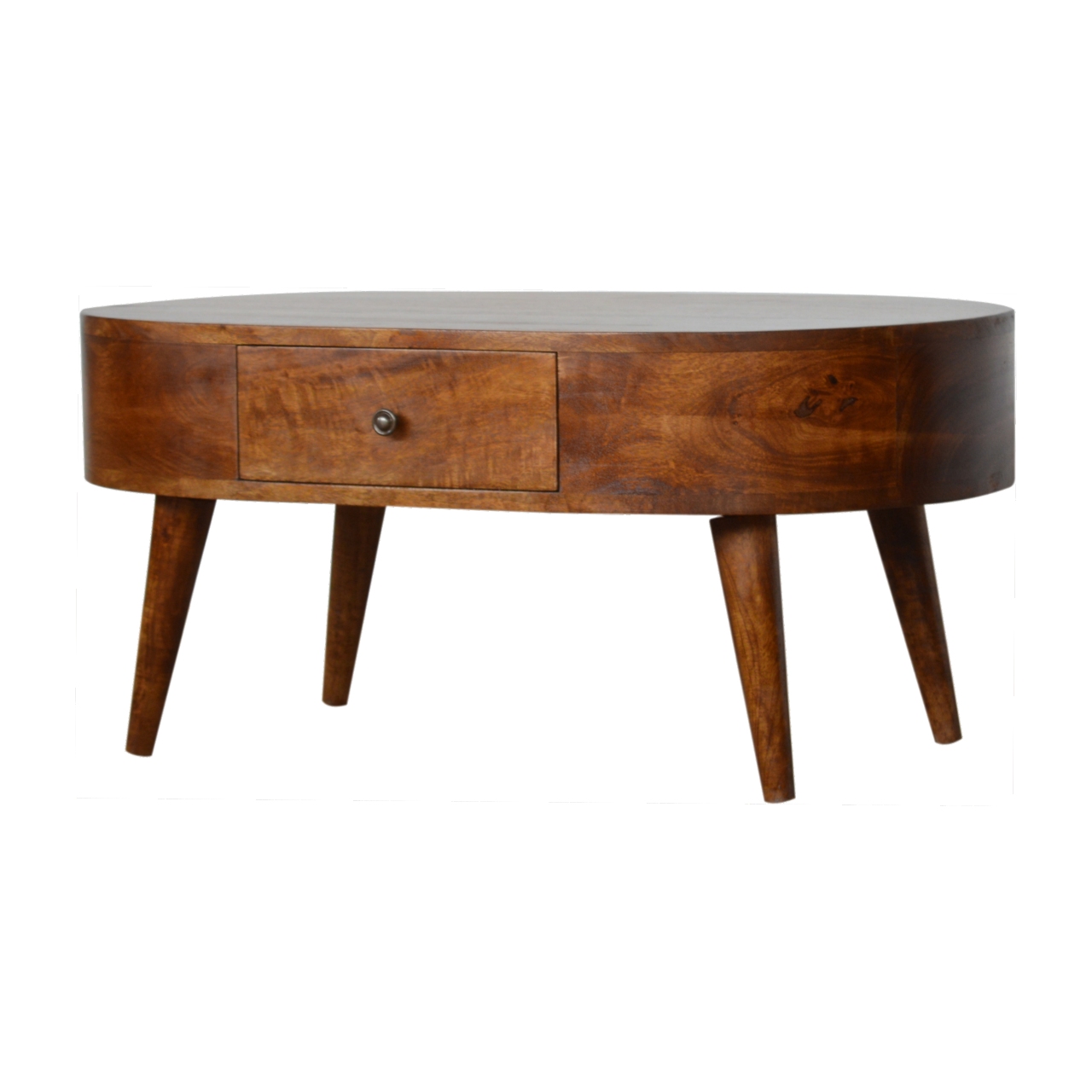 Chestnut Rounded Coffee Table - Image 4