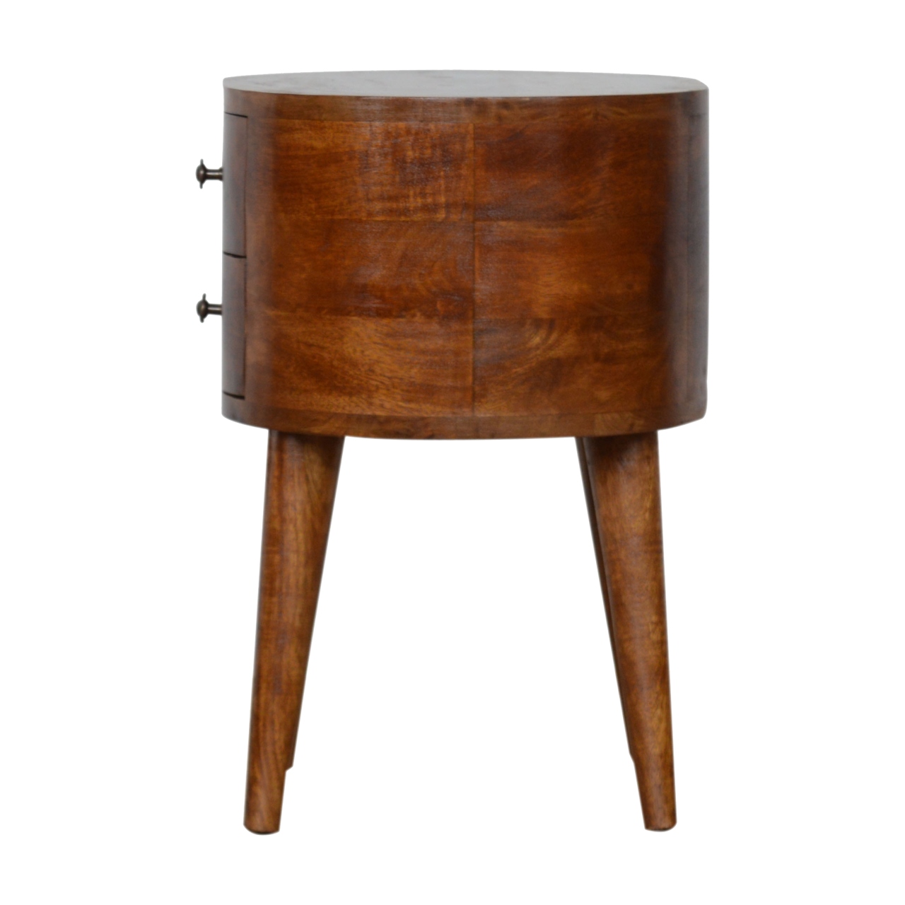 Chestnut Rounded Bedside Table - Image 9