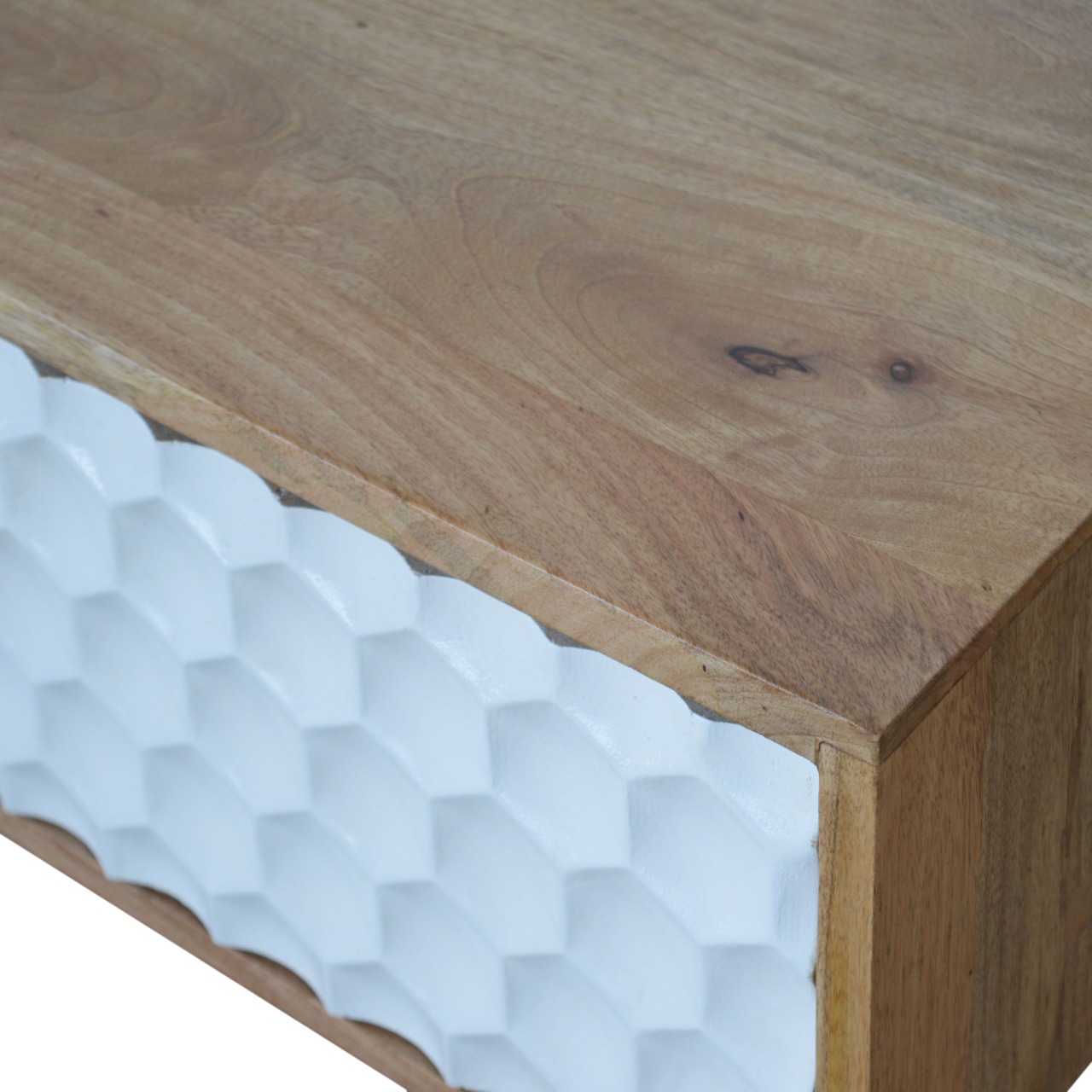 Honeycomb Carved Coffee Table - Image 6