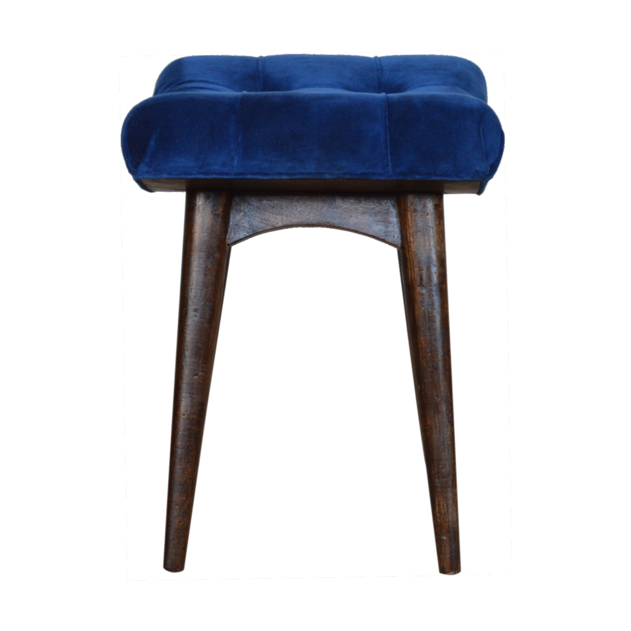 Royal Blue Cotton Velvet Bench - Image 10