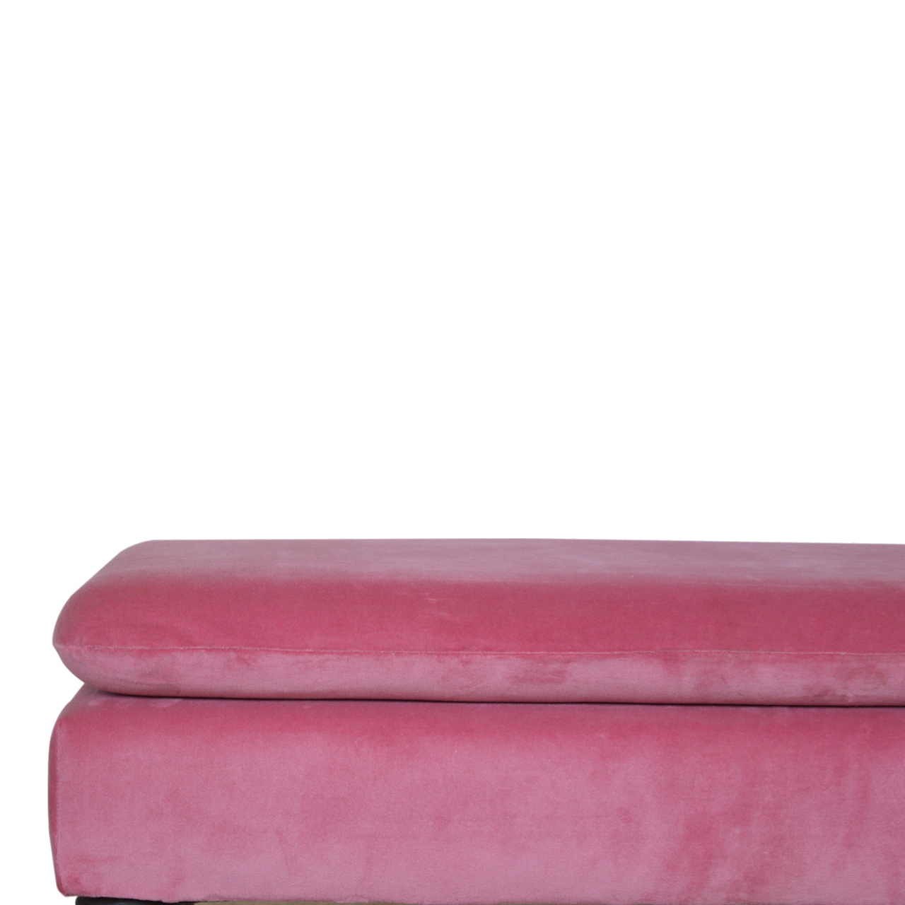 Pink Velvet Castor Bench - Image 9