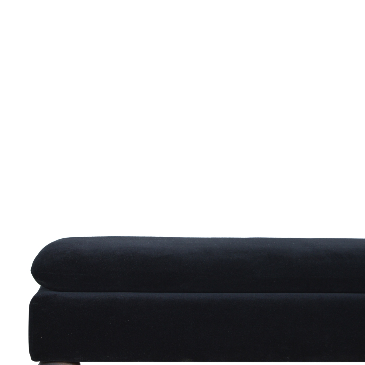 Black Velvet Castor Bench - Image 8