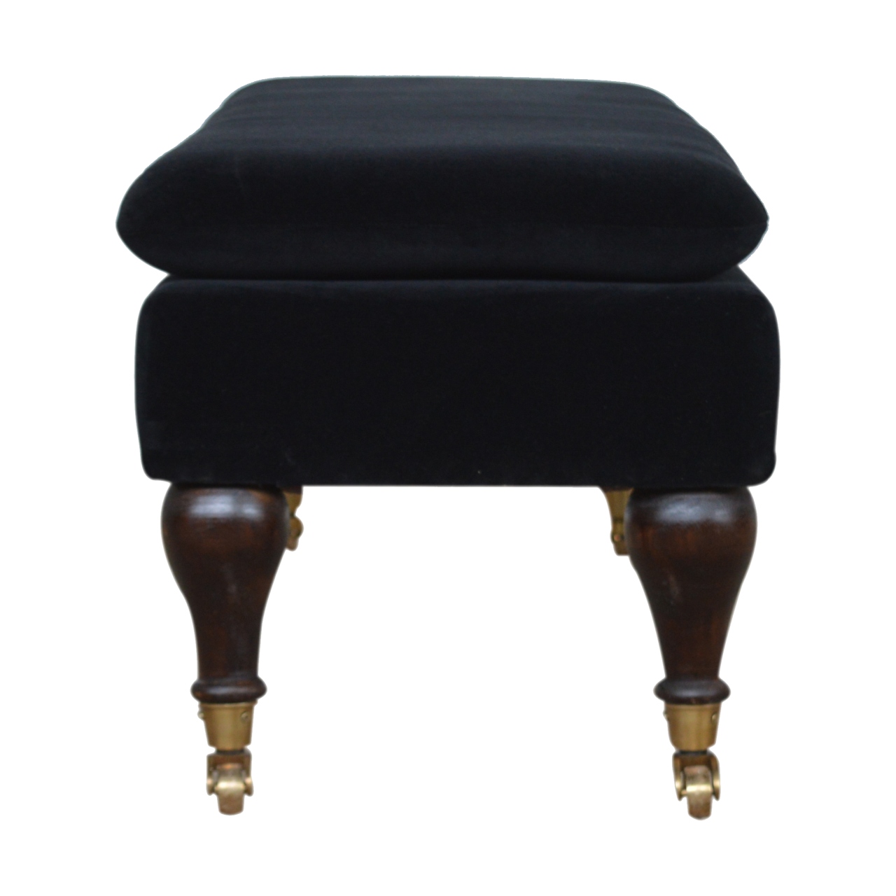 Black Velvet Castor Bench - Image 10
