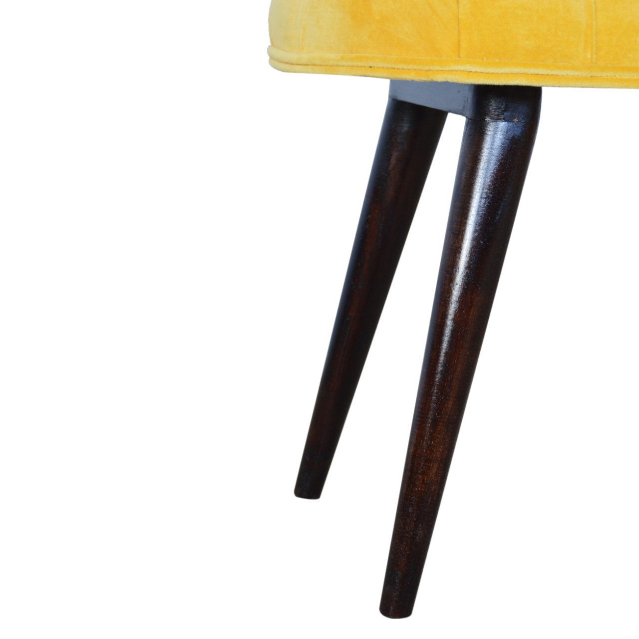 Mustard Velvet Deep Button Bench - Image 7
