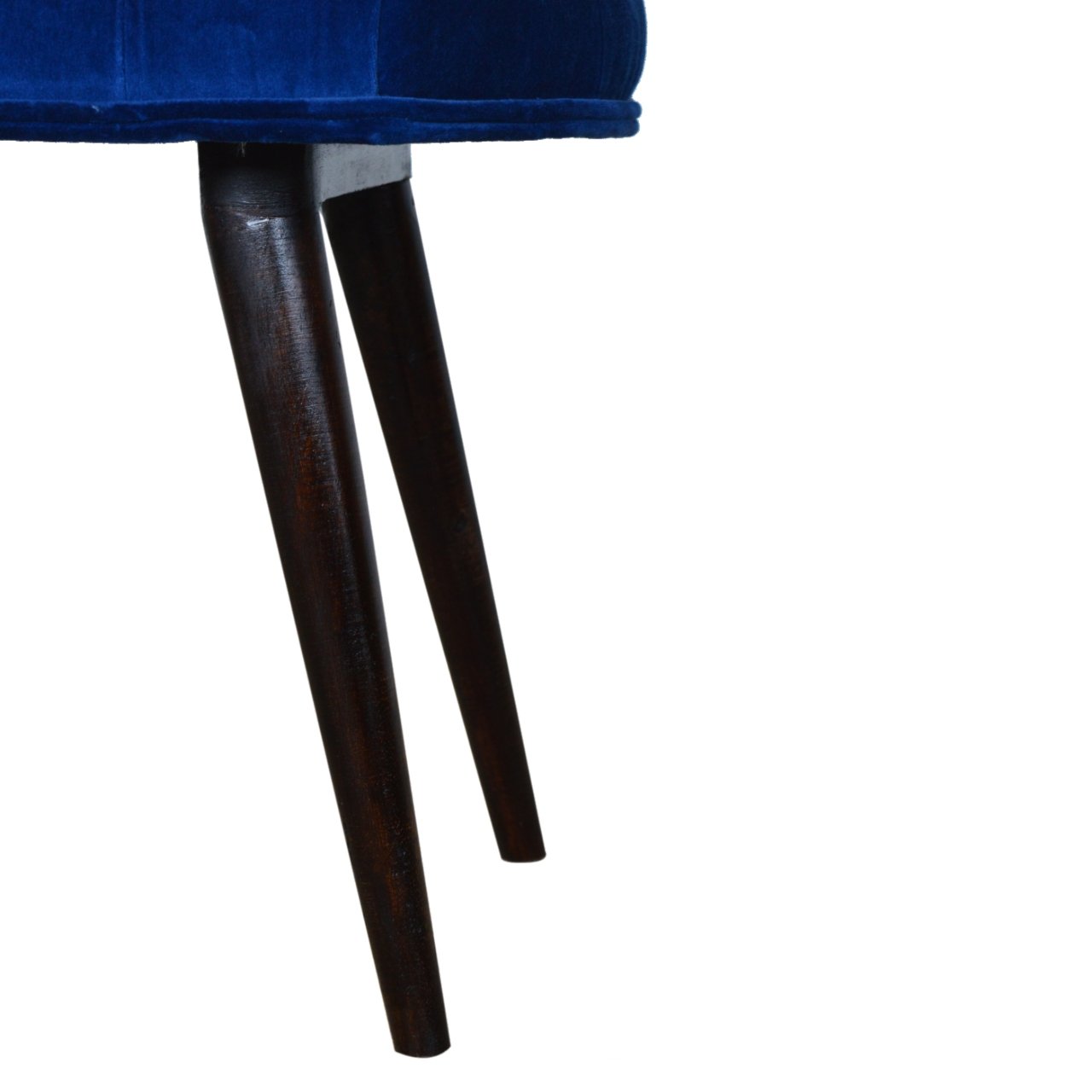Royal Blue Velvet Button Bench - Image 8