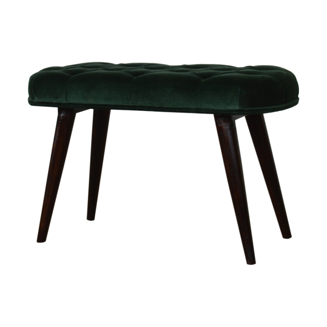 Emerald Velvet Deep Button Bench - Image 3