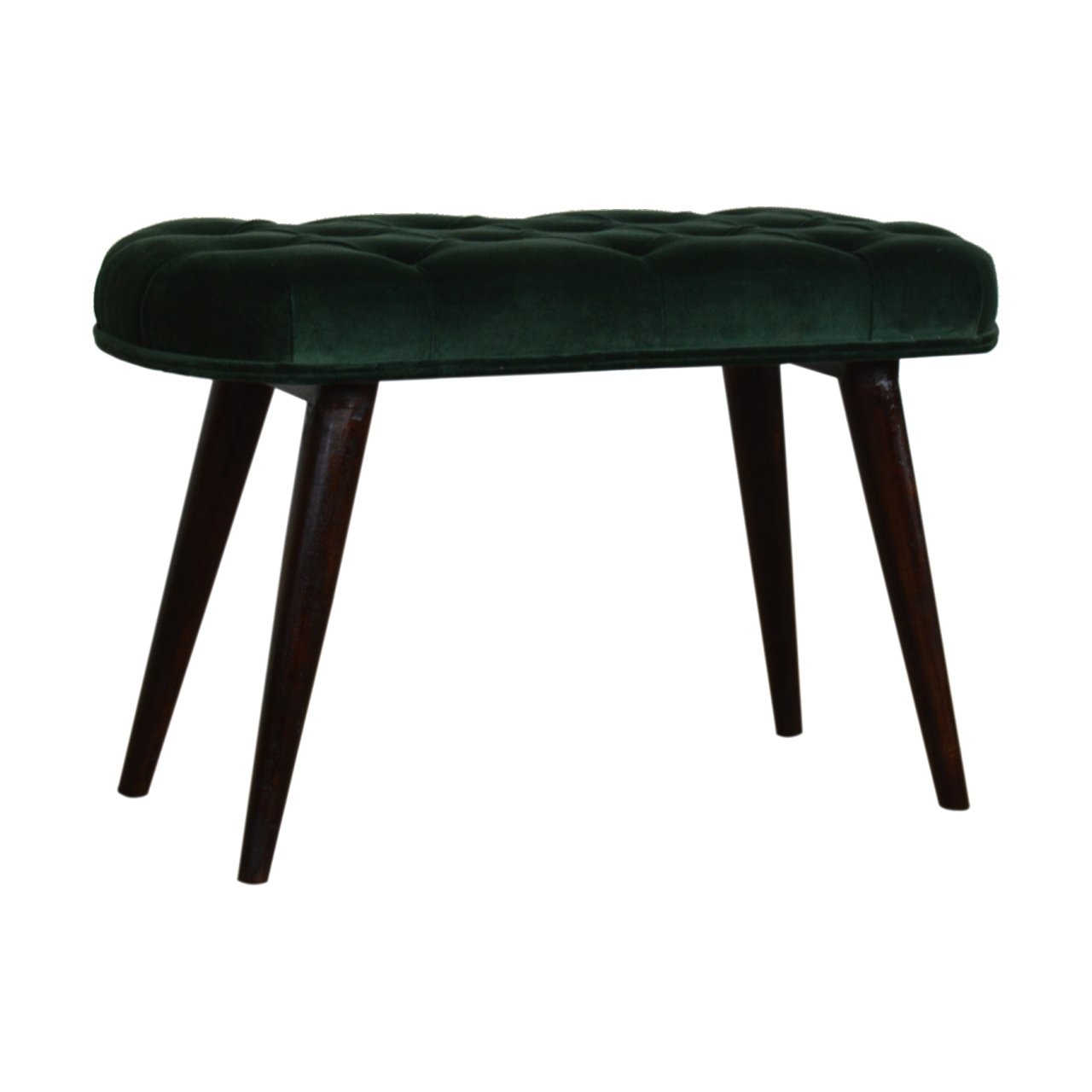 Emerald Velvet Deep Button Bench - Image 4