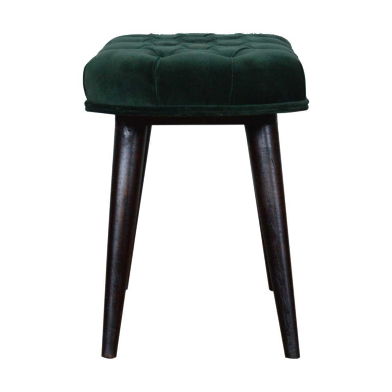 Emerald Velvet Deep Button Bench - Image 10