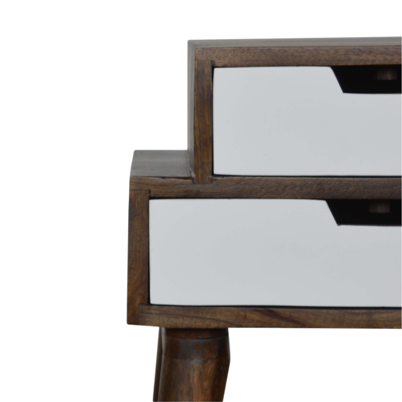 Walnut and White Painted Bedside - Image 5