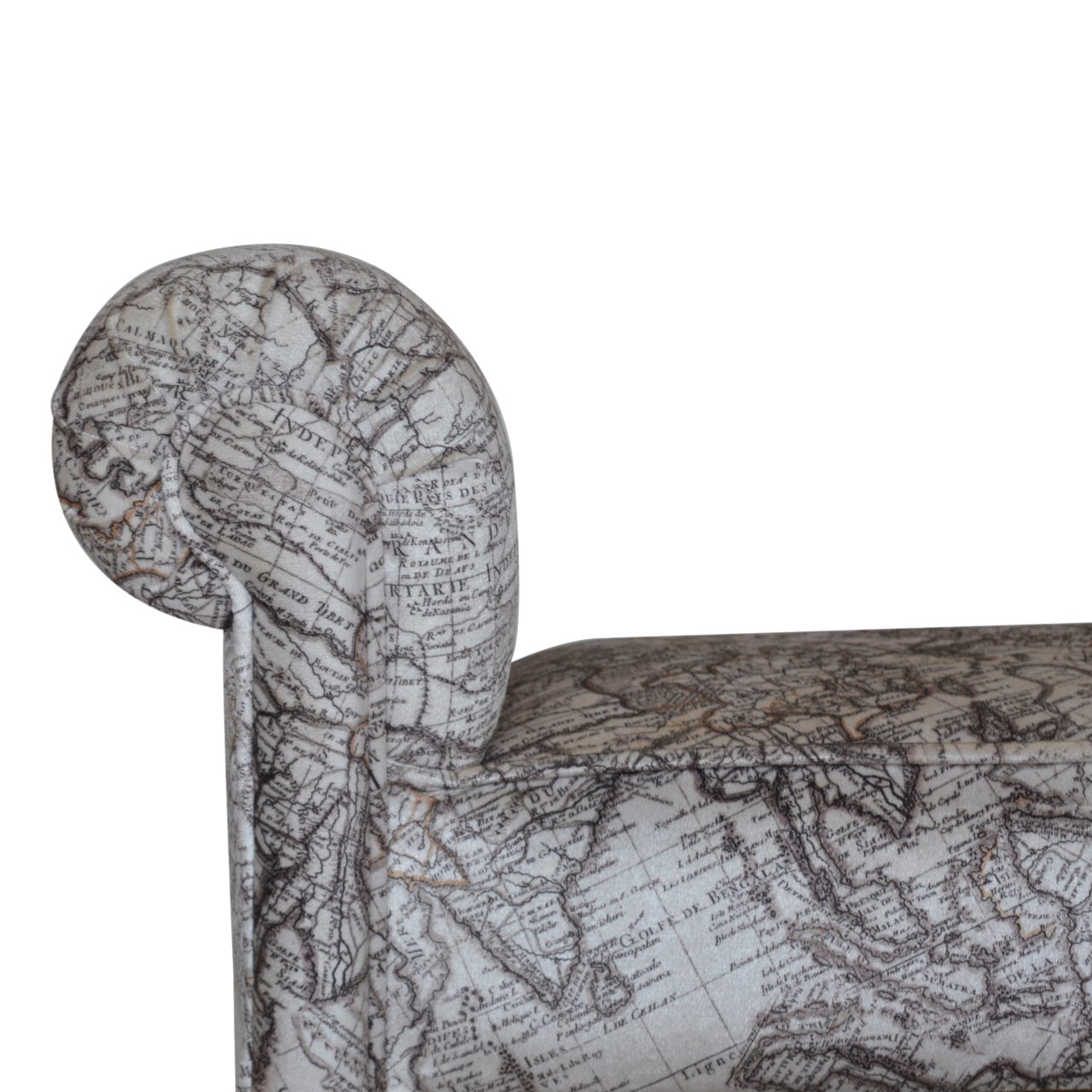 Map Printed Bedroom Bench - Image 5