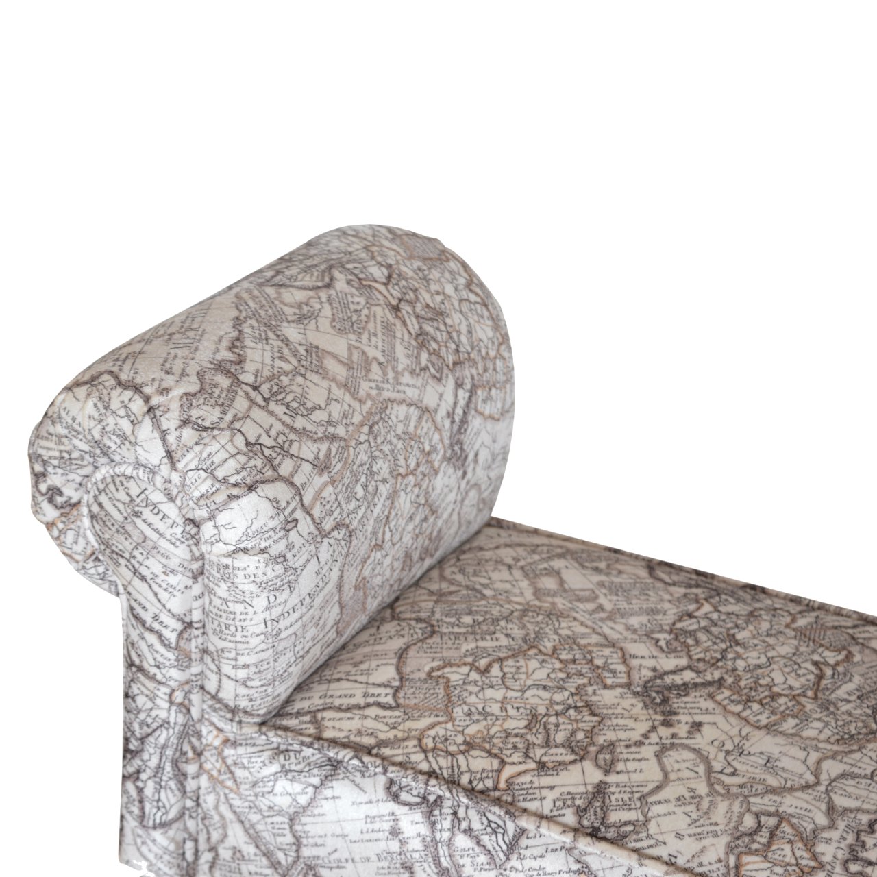 Map Printed Bedroom Bench - Image 7