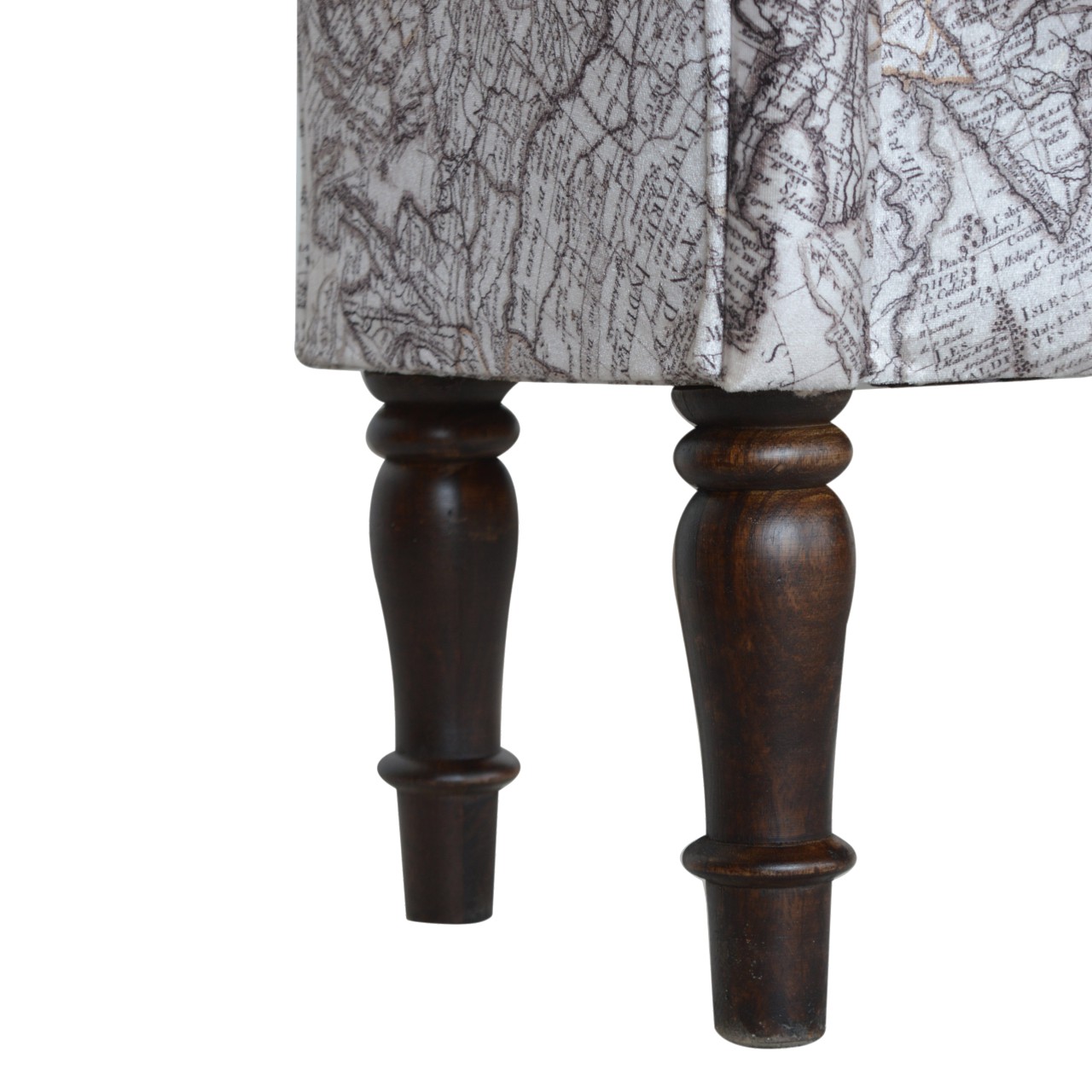 Map Printed Bedroom Bench - Image 9