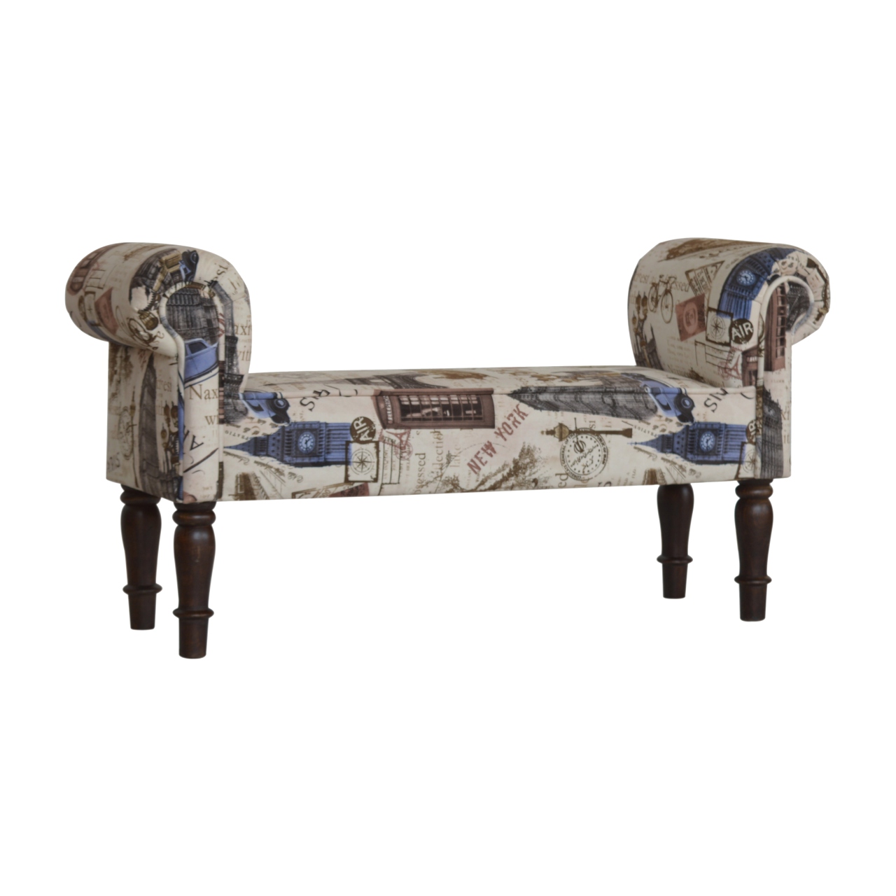 IN1275 - City Printed Bedroom Bench - Image 3