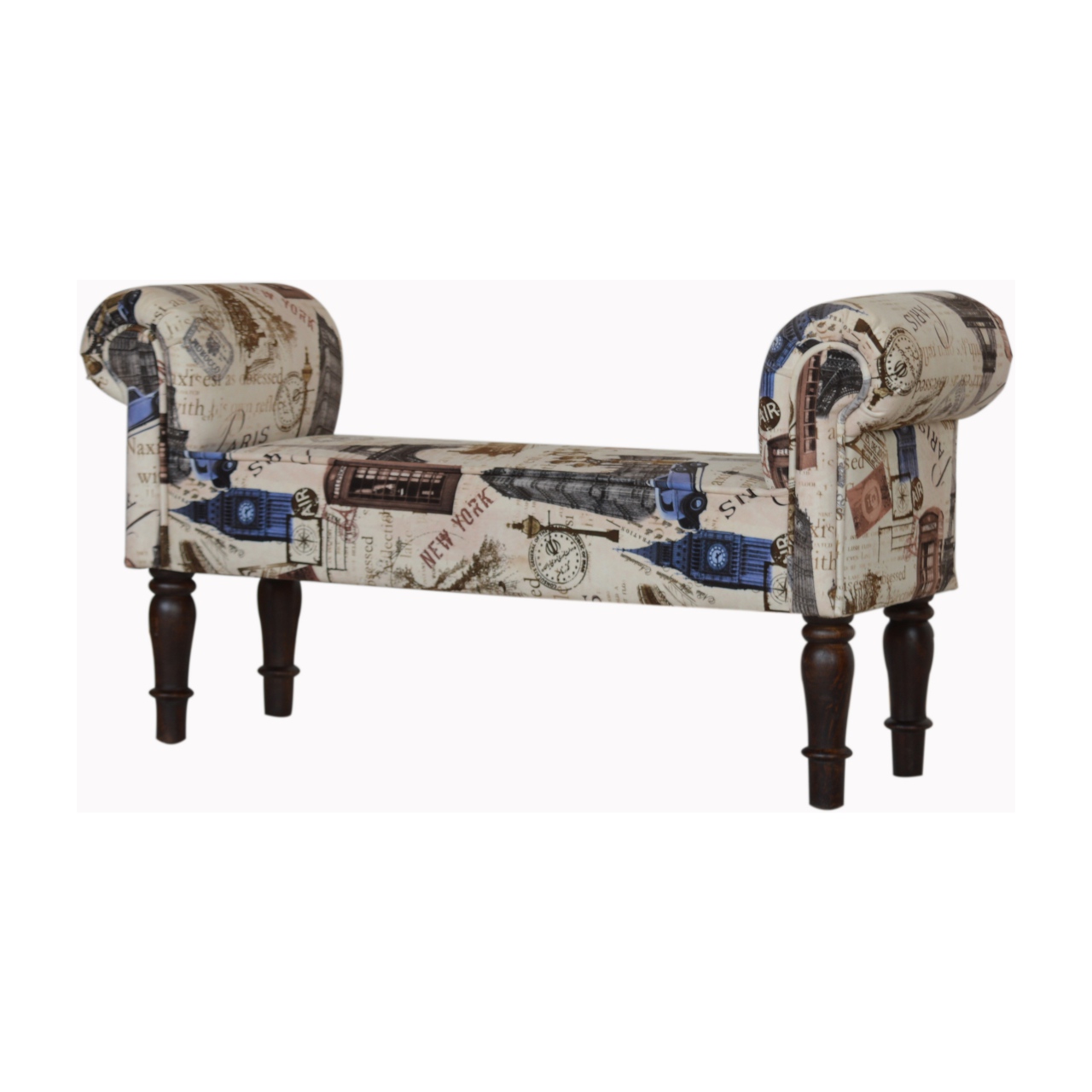 IN1275 - City Printed Bedroom Bench - Image 4