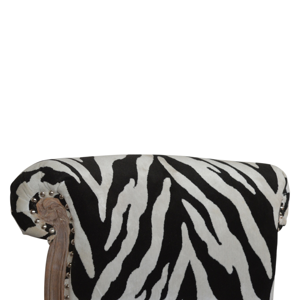 Zebra Printed Studded Chair - Image 5