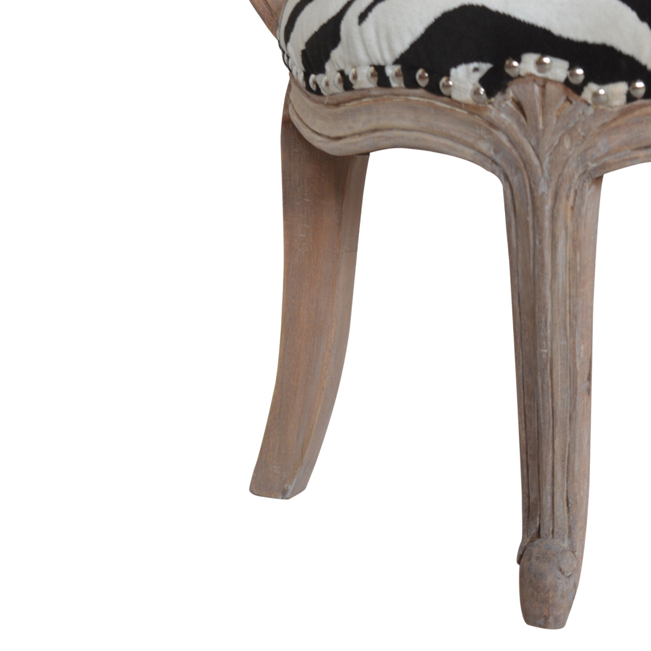 Zebra Printed Studded Chair - Image 7