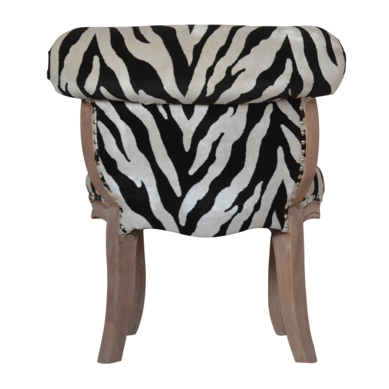 Zebra Printed Studded Chair - Image 10