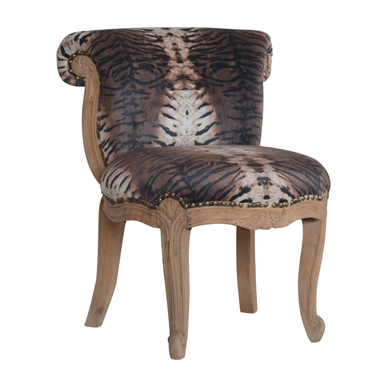 Tiger Printed Studded Chair - Image 3