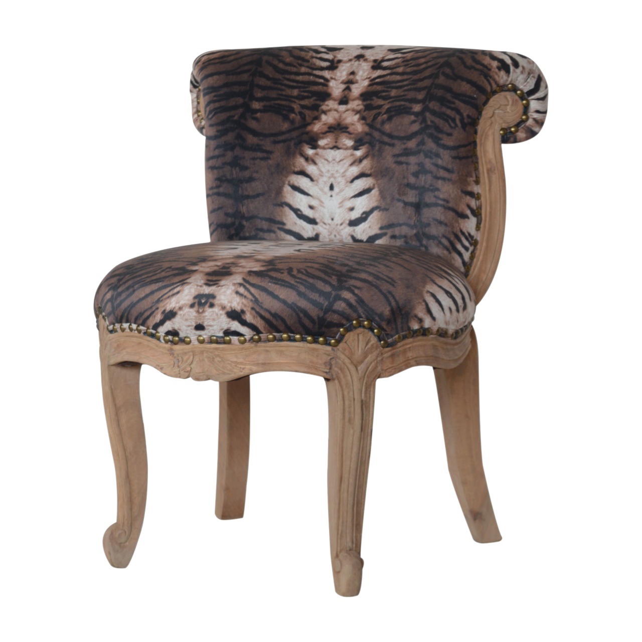 Tiger Printed Studded Chair - Image 4