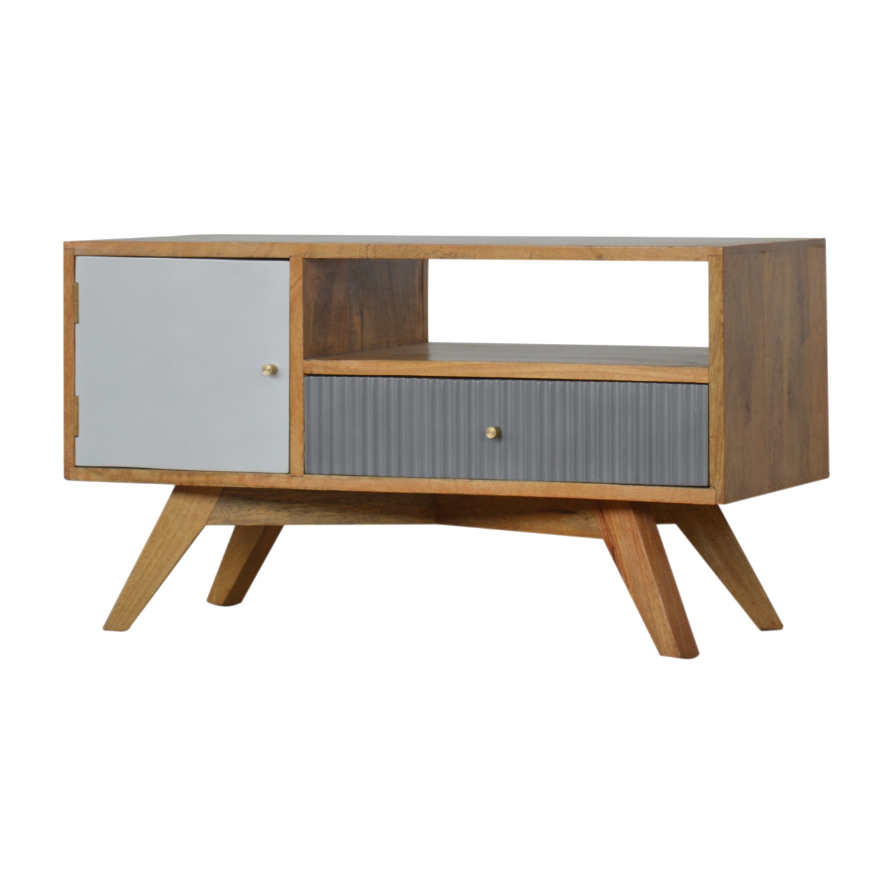 Line Grey Media Unit with Open Slot - Image 4